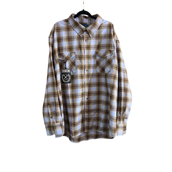 Dixxon Big Men's 22 Jumps Twin Falls Flannel Blue Brown Khaki Plaid Size 4X New - Picture 3 of 9
